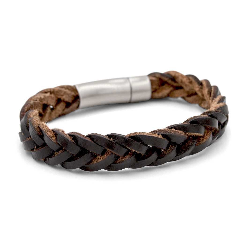 Lederarmband Enrico mit Edelstahlverschluss