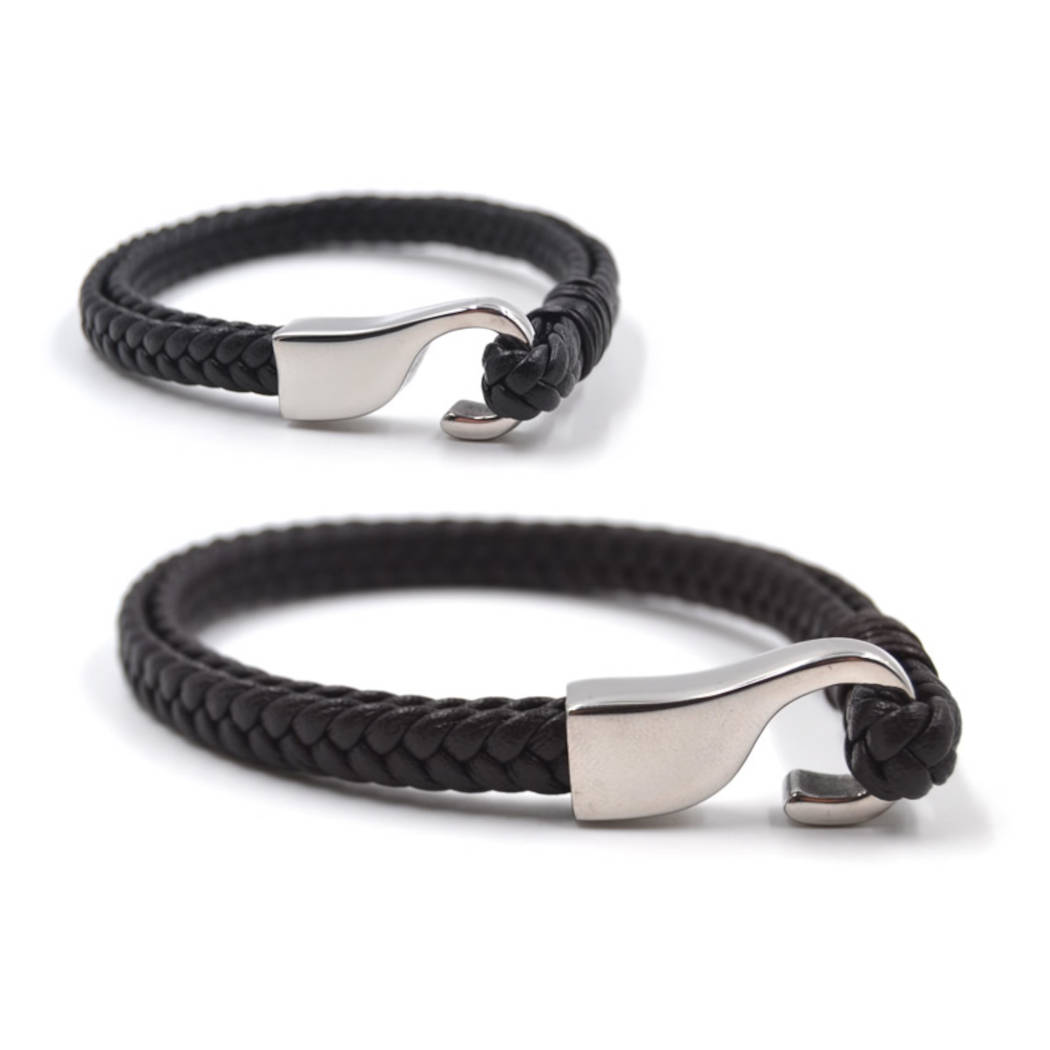 Lederarmband Hook mit Edelstahlverschluss